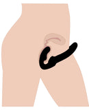 Revolver Strapless Strap on G Spot Dildo - Black
