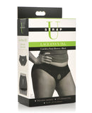 Strap U Lace Envy Crotchless Panty Harness - 3XL Black
