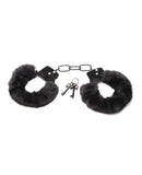 Master Series Cuffed in Fur Furry Handcuffs - Black