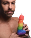 Master Series Pride Pecker Dick Drip Candle - Rainbow