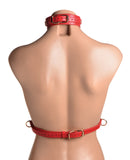 Strap U Laced Seductress Lace Crotchless Panty Harness w/Garter Straps - S/M Black