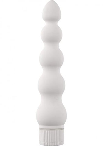 White Nights 7 inches Ribbed Vibrator