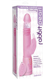 Remote Control Thrusting Rabbit Pearl Vibrator Pink