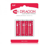 Dragon Alkaline Batteries 4 Pack AA