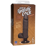 The Vibro Realistic Cock UR3 Vibrator 6 Inch - Brown