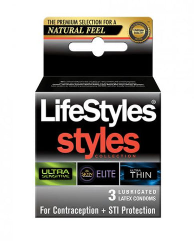 Lifestyles Styles Sensitive Collection Condoms 3 Pack