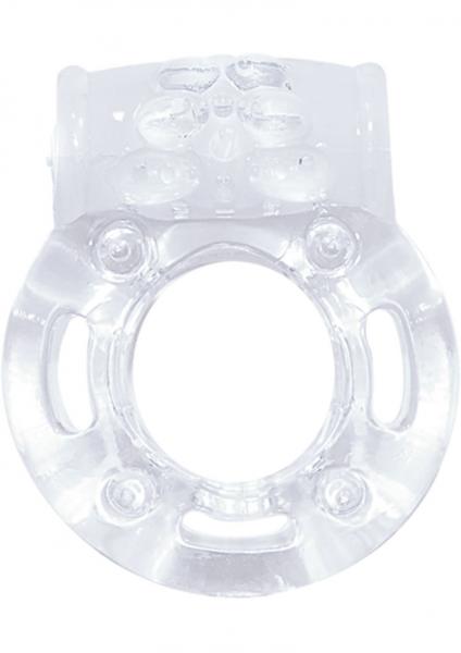 The Macho Crystal Collection Vibrating Cock Ring (clear)