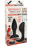 Dom. Sub. Coll. Silicone Butt Plugs- Blk