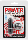 Power Ring Remote Mini Slim Bullet Vibrator Black