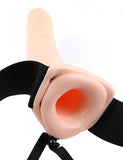 8 inches Vibrating Hollow Strap-On