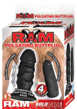 Ram Pulsating Butt Plug 4 Function Black