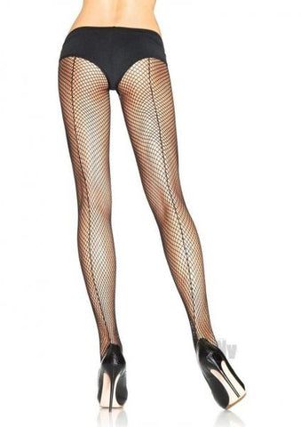 Fishnet Backseam Pantyhose O/S Black