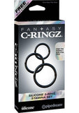 Fantasy C-Ringz Silicone 3 Ring Stamina Set Black