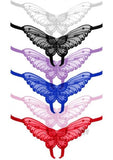 Butterfly Crotchless Panty W/pearl Sequin Detail Plus Size Assorted 12pk