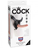 King Cock Strap On Harness with 6 inches Dildo Beige