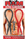 Ram Ultra Clinchers Cock Ties 2 Pack Red, Black