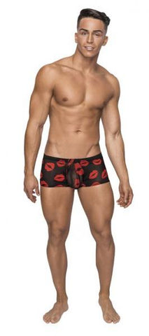 Male Power Kiss Me Mini Short Sheer Lips Large