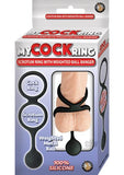 My Cock Ring Scrotum Ring With Weighted Ball Banger Silicone Black