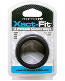 Xact-Fit Cockring Kit 3 Medium to Large Black