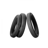 Perfect Fit Xact-fit Silicone Rings S-m (#14, #15, #16) Black