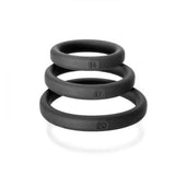 Perfect Fit Xact-fit Silicone Rings S-m-l (#14, #17, #20) Black