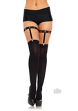 Studded Elastic Thigh High Garter Suspender O/s Black