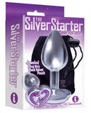 The 9's, The Silver Starter, Bejeweled Heart Stainless Steel Plug