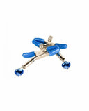 I'll Never Let Go Nipple Clamps Heart Charms Blue