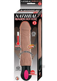 Natural Realskin Hot Cock #3 Fully Bendable 12 Function Usb Cord Included Waterproof Brown