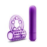 Play With Me - The Player - Vibrating Double Strap Cockring - Purple