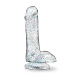 Naturally Yours - 6" Glitter Cock - Sparkling Clear