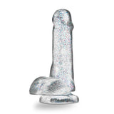 Naturally Yours - 6" Glitter Cock - Sparkling Clear