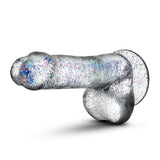 Naturally Yours - 6" Glitter Cock - Sparkling Clear