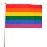 Gaysentials Rainbow Stick Flag 4in X 6in