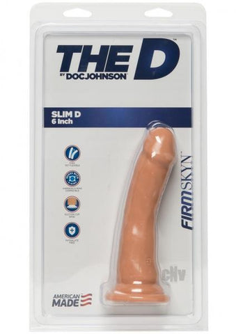 The D Slim 6in Without Balls Firmskyn Vanilla