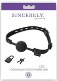 Sincerely, Ss Locking Lace Silicone Ball Gag