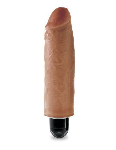 King Cock 6in Vibrating Stiffy Tan