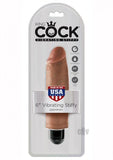 King Cock 6in Vibrating Stiffy Tan