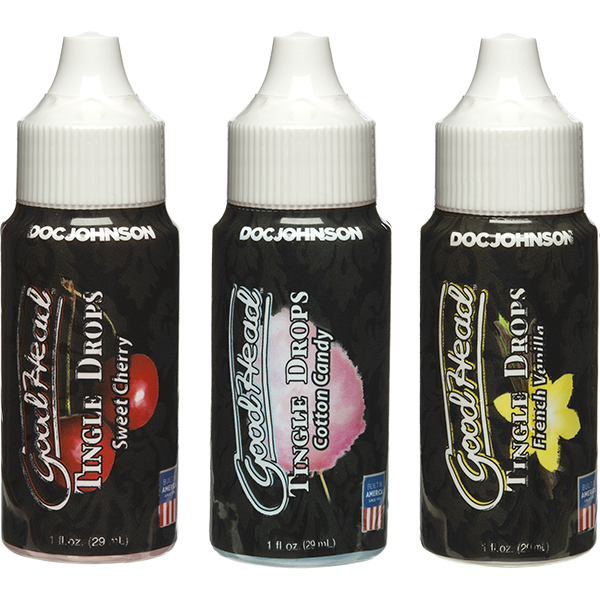 Goodhead Tingle Drops 3-pack French Vanilla, Cotton Candy, Sweet Cherry