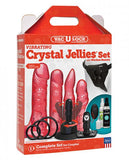 Vac-U-Lock Vibrating Crystal Jellies Set with Remote - Pink