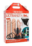 Vac-U-Lock Vibrating Ultraskyn Couples Set with Remote - Beige