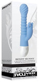 Evolved Bendy Bunny Dual Motors 8 Speeds&functions Ubs Rechargeable Cord Included Silicone Waterproo