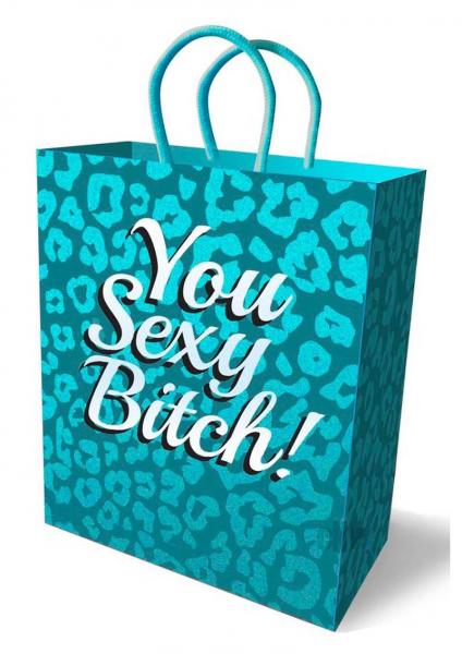 You Sexy Bitch Gift Bag Teal Blue 10 inches