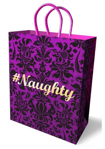 #Naughty Gift Bag Purple 10 inches