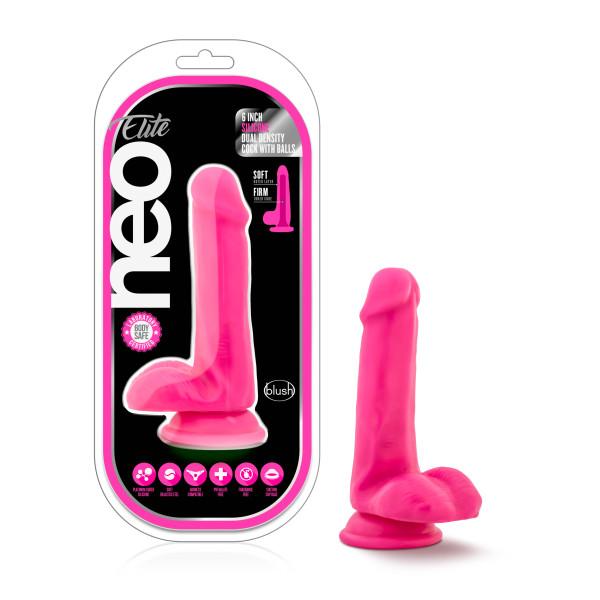 Neo Elite 6 inches Silicone Dual Density Cock & Balls