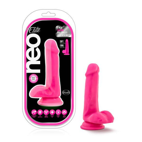 Neo Elite 6 inches Silicone Dual Density Cock & Balls