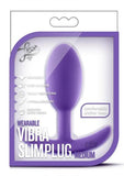 Luxe - Wearable Vibra Slim Plug - Medium - Purple