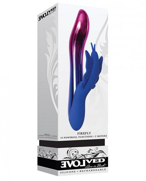 Evolved Firefly Light Up Vibrator 2 Motors 10 Function Usb Rechargeable Cord Included Waterproof