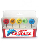 X-Rated Party Candles 5 Colorful  Candles