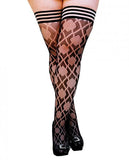 Kixies Elle Black Fishnet Diamond Size D